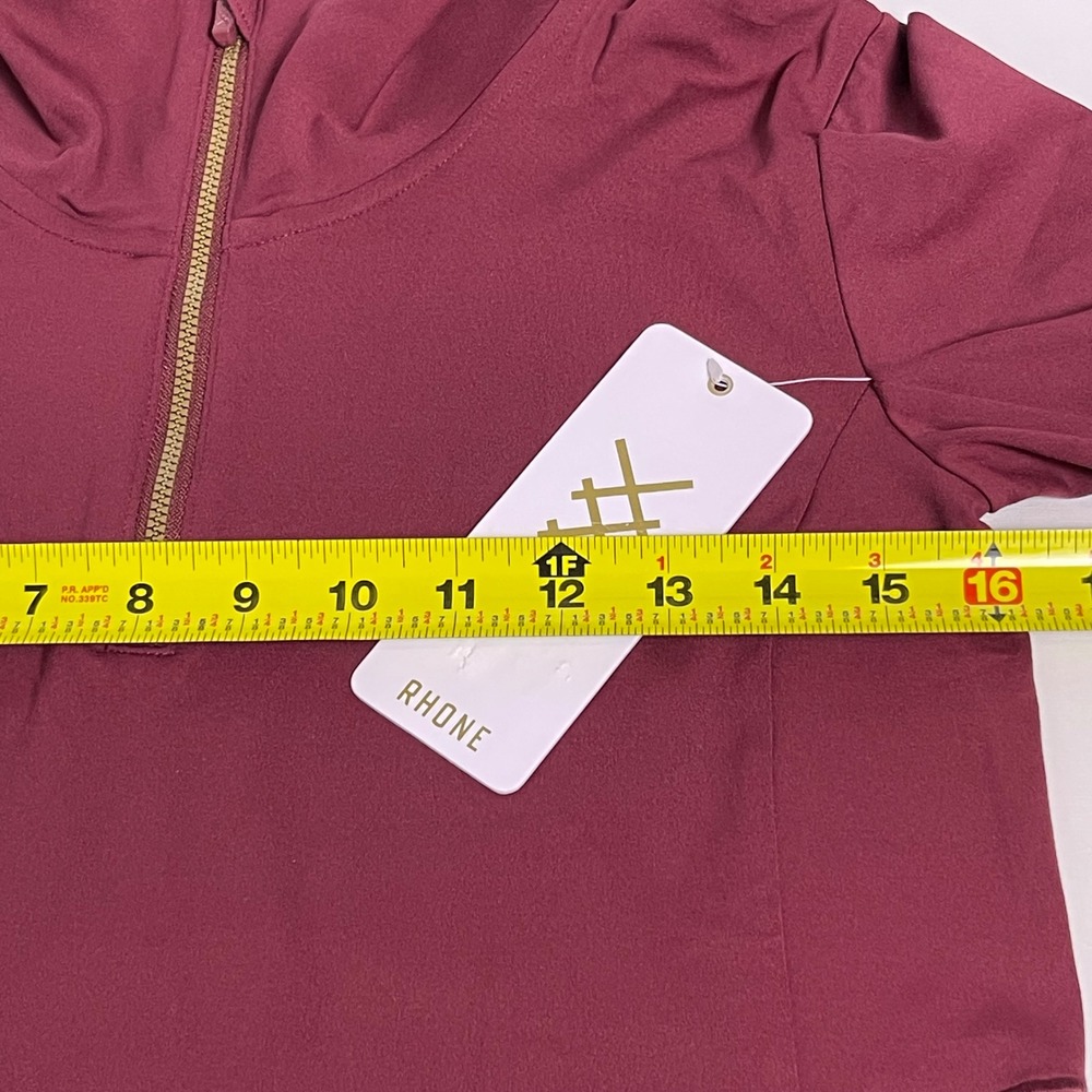 Rhone Women's XS Burgundy Course To Court Quarter 1/4 Zip Pullover NWT - Picture 10 of 12